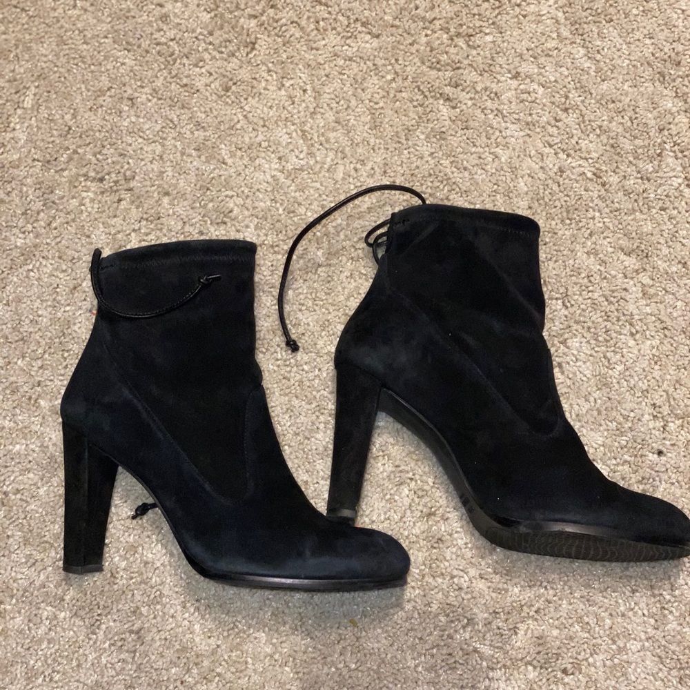 Stuart Weitzman Catch Suede Bootie 9 - image 7
